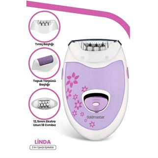 Goldmaster Linda Şarjlı 2 İn 1 Epilatör Ve Topuk Törpüsü Seti Epilasyon Cihazı