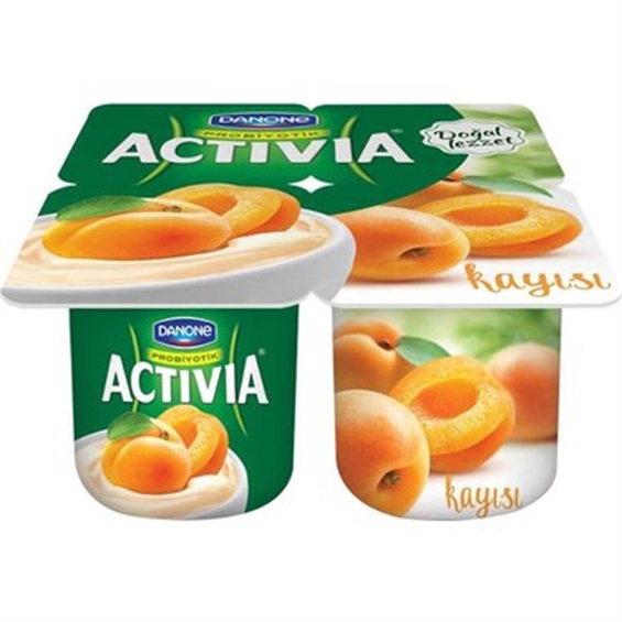 Danone Activia Probiyotik Kuru Kayısılı Yoğurt 4x100 gr