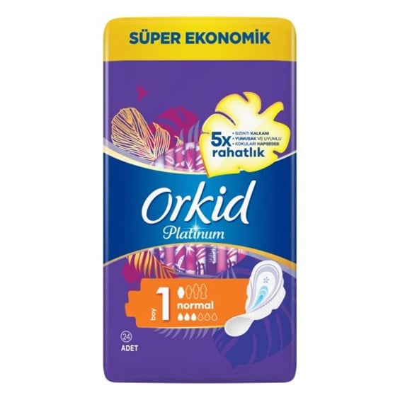 Orkid Platinum Normal Süper Ekonomik Hijyenik Ped  24'lü