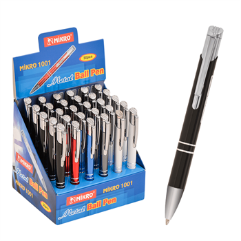 Mikro Tükenmez Kalem Metal 1001 B/P-30