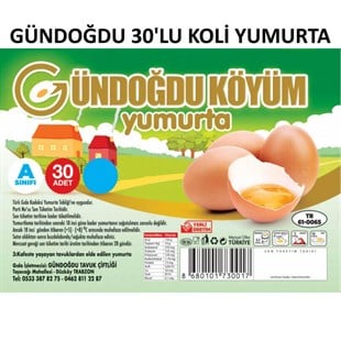 Gündoğdu Köyüm Yumurta 30 Adet M Boy Koli