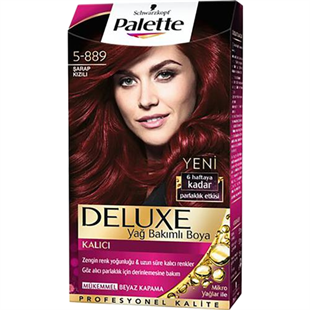 Palette Deluxe Yağ Bakımlı Saç Boyası 5-889 Şarap Kızılı