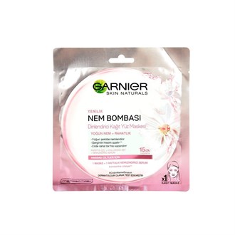 Garnier Nem Bombası Dinlendirici Kağıt Yüz Maskesi Hassas Ve Kuru Ciltler İçin