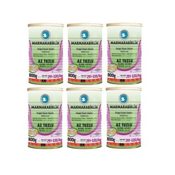 Marmarabirlik Az Tuzlu Zeytin S Boy 800 Gr x 6 Adet