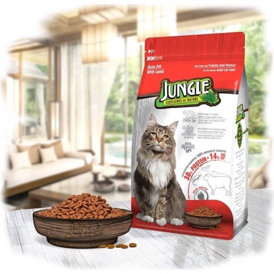 Jungle Kuzu Etli Yetişkin Kedi Maması 500 gr