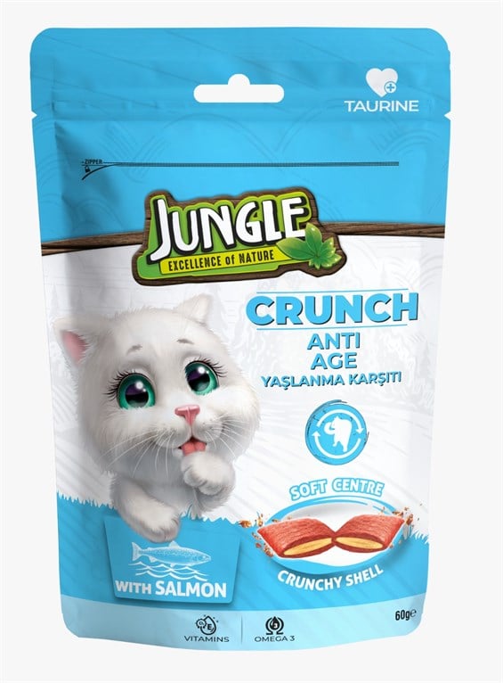 Jungle Crunch Kedi Ödül Maması Yaşlanma Karşıtı 60 gr