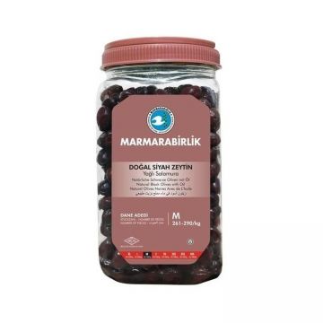 Marmarabirlik M Boy Doğal Siyah Zeytin Yağlı Salamura 450 Gr
