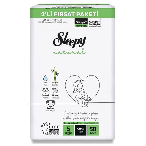 Sleepy Natural Bebek Bezi Fırsat 5 No Junıor 58li