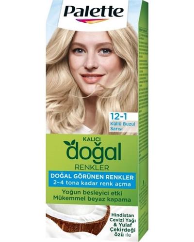 Palette Saç Boyası 12-1 Küllü Buzul Sarısı Kalıcı Doğal Renkler