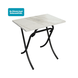 Mermer Desen Katlanır Piknik Masası 60x40 Cm