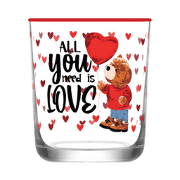 Teddy Bear Desenli Kısa Bardak 360 Cc