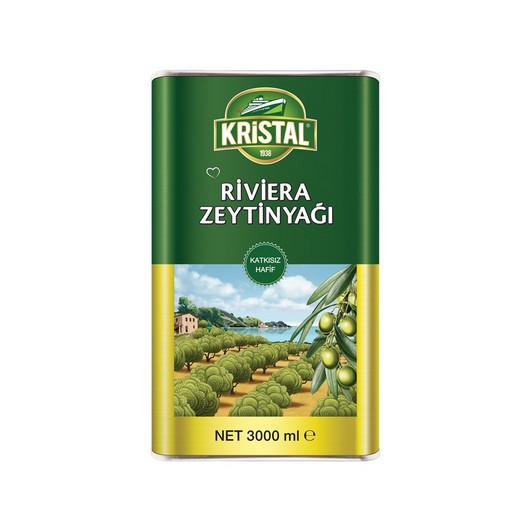 Kristal Riviera Zeytinyağı 3lt Teneke