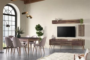 Vize Vintage Yemek Odası Takımı Sandalyeli