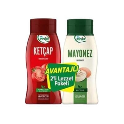 PINAR KETÇAP 600gr+MAYONEZ 500gr EKO PK.