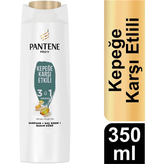 Pantene Kepeğe Karşı Etkili 3'ü1 Arada Şampuan 350 ml