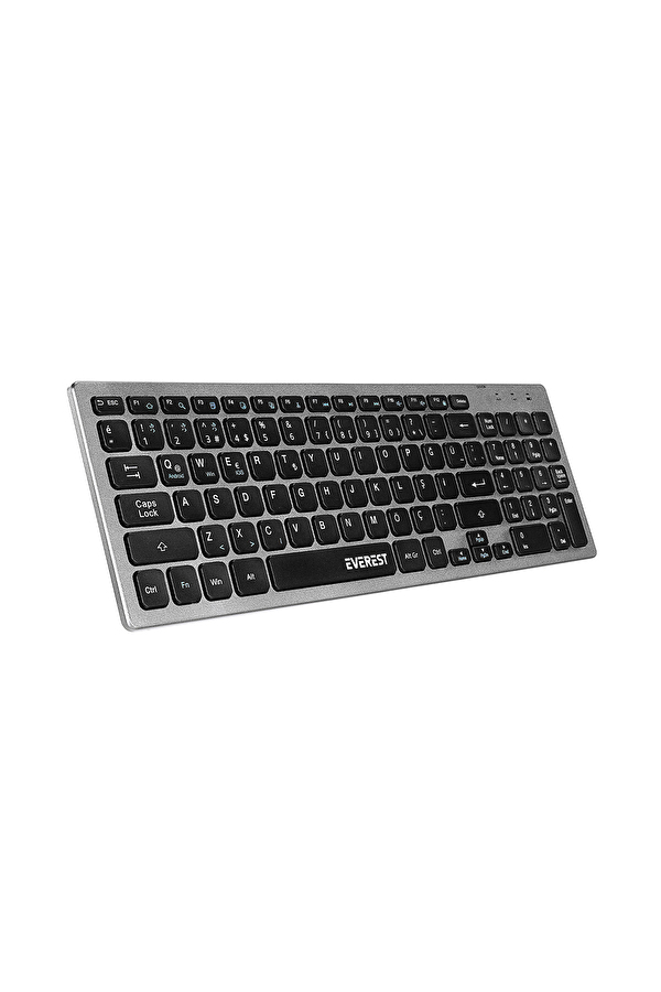 Everest KB-BT88 Siyah/Gri Bluetooth Ultra İnce Q Mac/Win/Android/Ios Uyumlu Kablosuz klavye