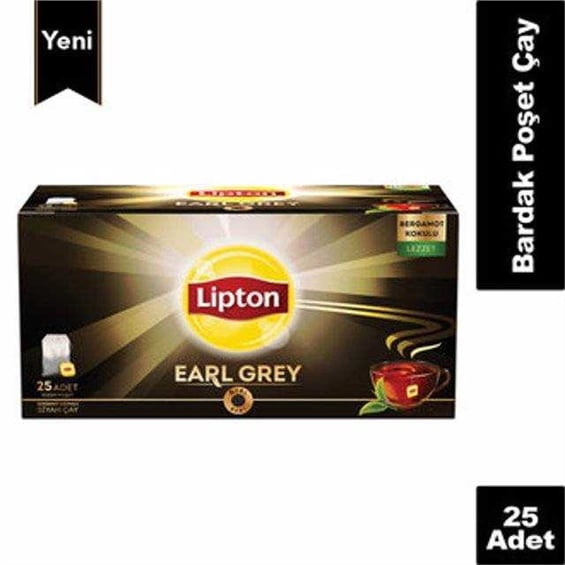 Lipton Earl Grey Bardak Poşet Çay 25'Li 50 Gr