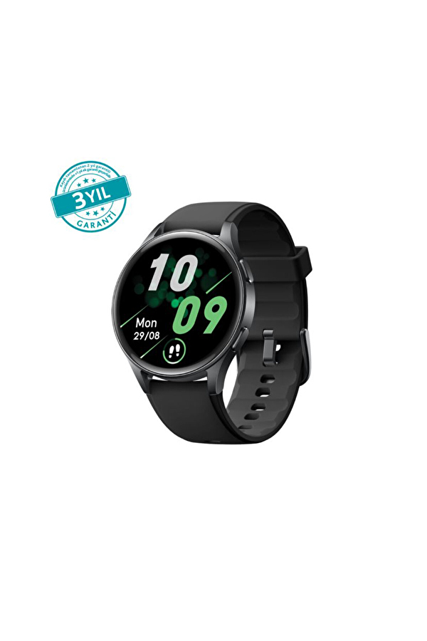 ttec Tempus Pro 36mm AMOLED Ekranlı Yuvarlak Alüminyum Kasa Akıllı Saat 2SW06S-Siyah