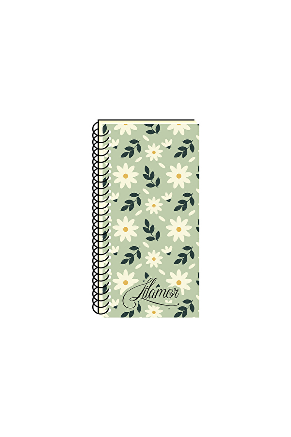 Lilamor Yandan Spiralli Bloknot 8x16cm 100 sayfa Cute Family