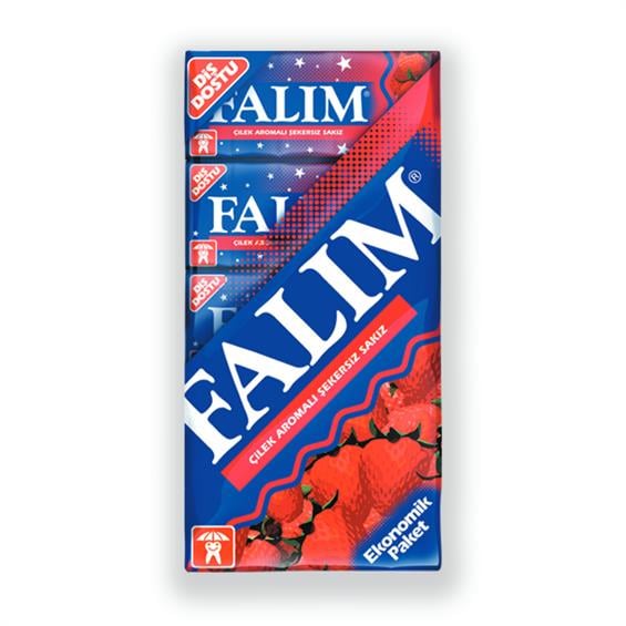 Falım Çilek Aromalı Şekersiz Sakız 5'li