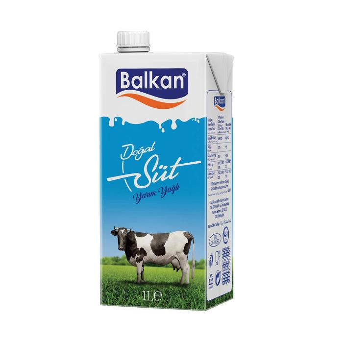 Balkan Yarım Yağlı UHT Süt 1 lt