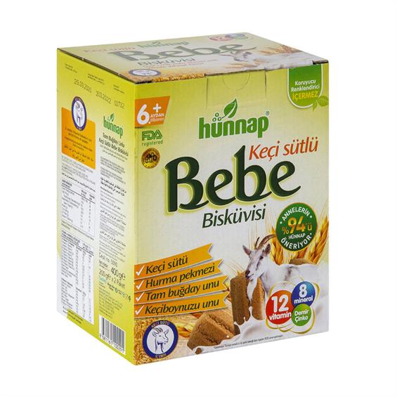 Hünnap Keçi Sütlü Bebe Bisküvisi 400 gr