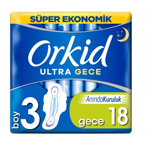 Orkid Ultra Hijyenik Ped Gece Gündüz No: 3 18'li