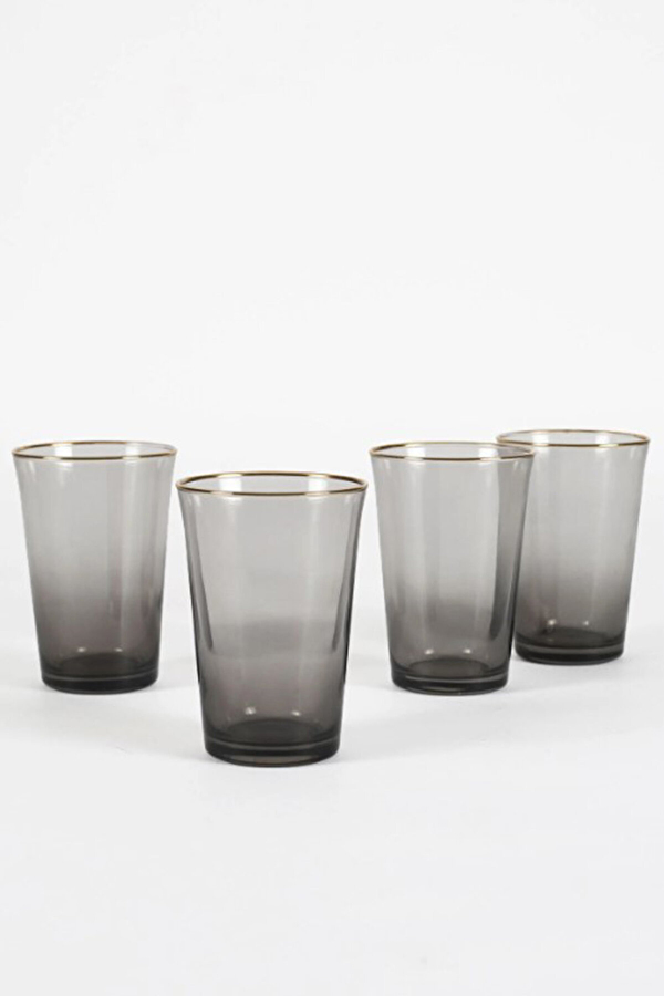 Rakle Gold Iconic 4lü Su Bardağı Seti Füme 290cc GIC022