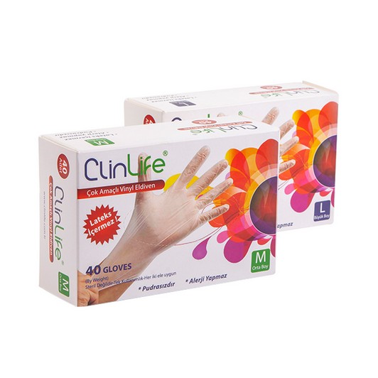 Clin Life Çok Amaçlı Eldiven Large Boy 40'li