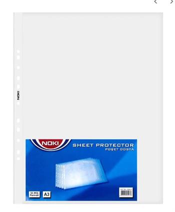 Noki Poşet Dosya Dikey 25 Lİ A3 4836-P