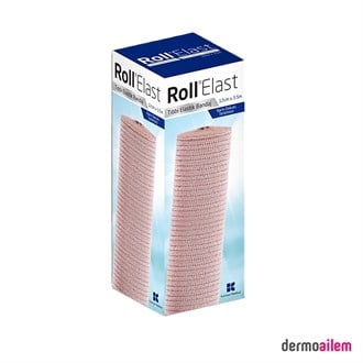 Roll Elast Tıbbi Elastik Bandaj 12 CM x 3.5 M Ten Rengi