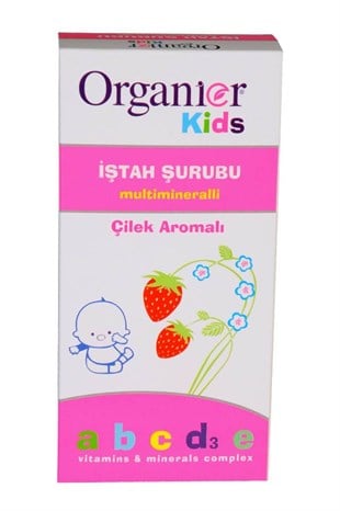Organier Kids Çilek Aromalı İştah Açıcı Şurup 200 ml