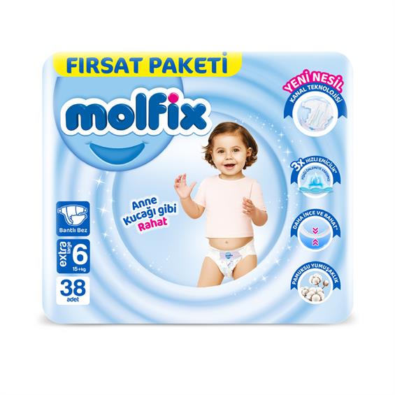 Molfix Extra Large 6 Fırsat Paketi Bebek Bezi 38'li
