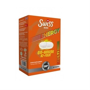Swiss Bork Energy Q10 + Gingeng + K2 + Folat 30 Tablet