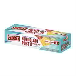 Stepy Buzdolabı Poşeti Büyük Boy 15 Adet ( 30x45 cm)