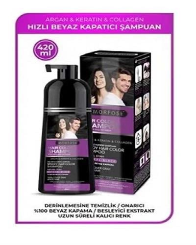 Morfose Şampuan Saç ve Sakal Beyaz Kapatıcı Siyah 420ml
