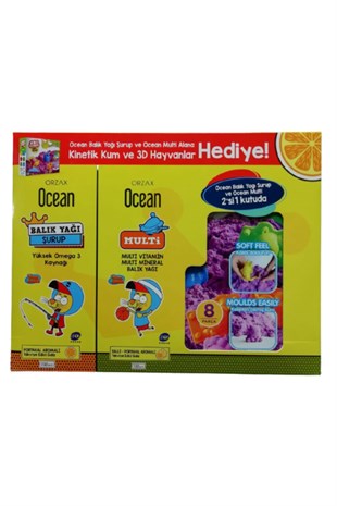Ocean Multi Şurup 150 ml + Ocean Balık Yağı 150 ml - Kinetik Kum Hediyeli