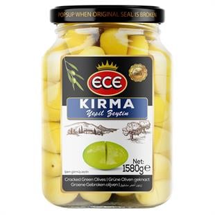 Ece Zeytin 900g Kırma Yeşil Zeytin