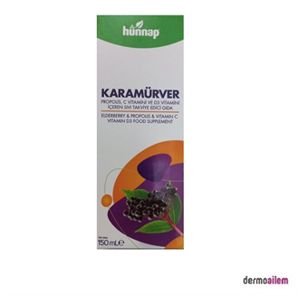Hünnap Kara Mürver Propolis Vitamin C Şurup 150 ml