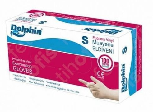 Dolphin Pudrasız Vinil Eldiven S 100 Adet