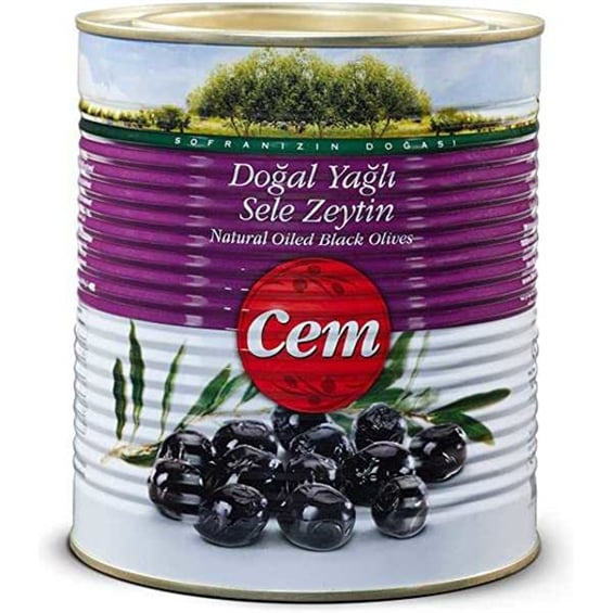 Cem Az Tuzlu light Siyah Zeytin 400 gr (231-260)