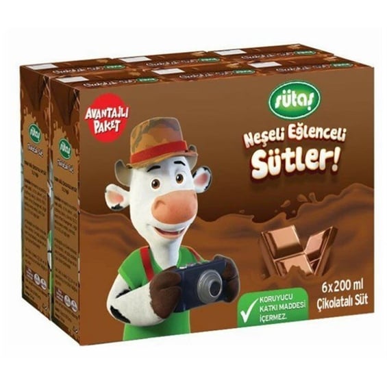 Sütaş Çikolatalı Süt 6'lı 180 ml