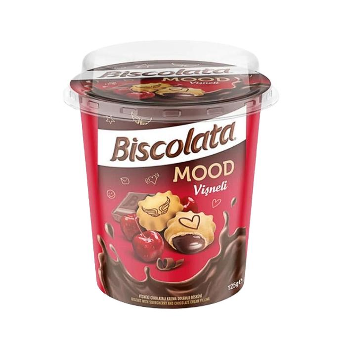 Biscolata Mood Vişneli Çikolata Krema Dolgulu Bisküvi 125g