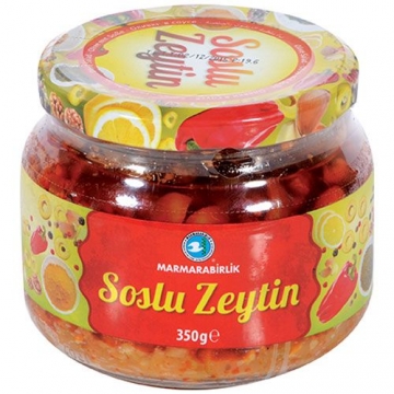 MARMARABIRLIK SOSLU ZEYTIN 350gr CAM