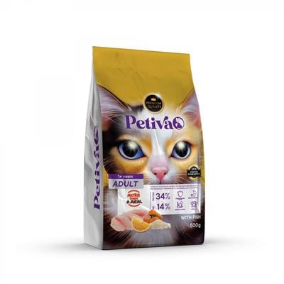 PETIVA KISIRLASTIRILMIS KEDI MAMASI 500g BALIK ETLI