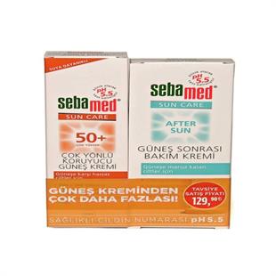 Sebamed Sun Care Çok Yönlü Koruma Güneş Kremi SPF50 75 ml + Güneş Sonrası Bakım Kremi 100 ml (129,90 TL Etiketli)