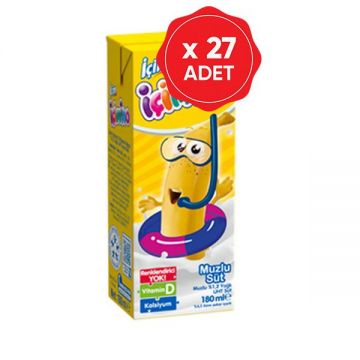 İçim İçimino Muzlu Süt 180 ML x 27 Adet