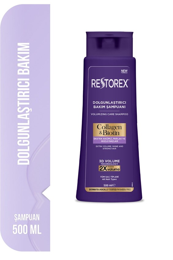 Restorex Collagen&Biotin Dolgunlaştırıcı Şampuan 500Ml