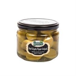 Sosero Peynir Dolgulu Yeşil Zeytin 290 Gr Cam Kavanoz