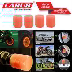 Carub Sibop Kapağı 4 Lü Neon Fosfos Turuncu